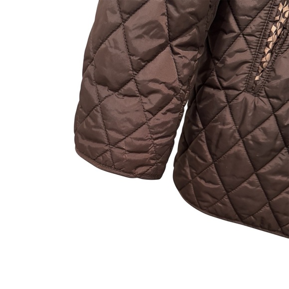 Coach Diamond Quilted Signature C Barn Puffer Jacket Equestrian Classic Brown XL - Picture 11 of 16